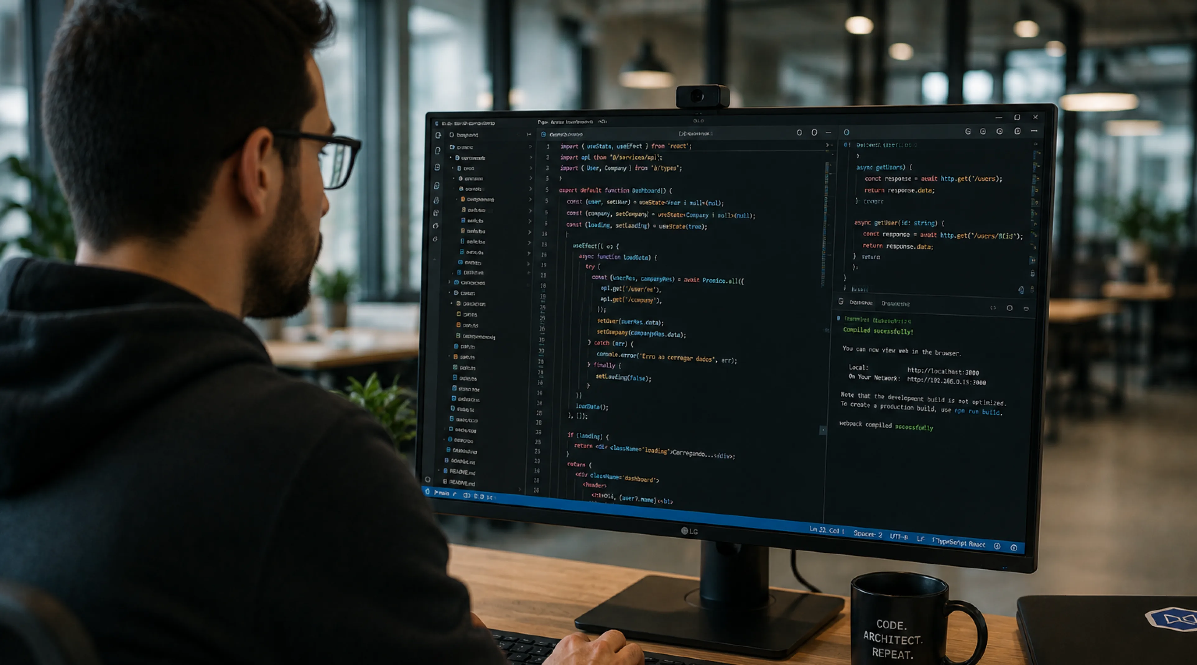 Arquitetura de software desenvolvida pela Phurshell mostrando sistemas escaláveis e robustos